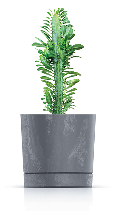 Prosper Plast Vaso Da Fiori City Bianco 11,3x13 Cm - Plastica Riciclata