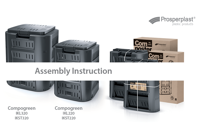 How to assemble the Compogreen IKST220, IKST320, IKL220, IKL320 composter?