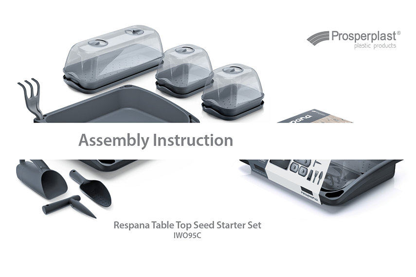 How to assemble the Respana Table Top Seed Starter Set mini greenhouse set?