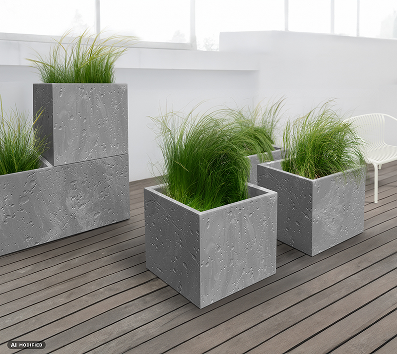 Sierra Case Beton Effect flowerpot