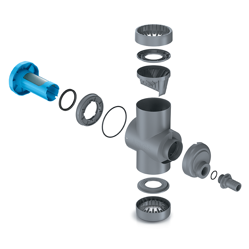 Water collector with mesh filter